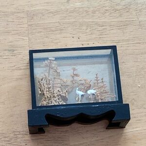 vintage Chinese 3D cork diorama